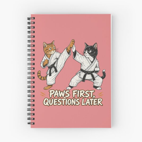 Item preview, Paws First, Questions Later – Funny Karate Cats designed and sold by NinaCreator.