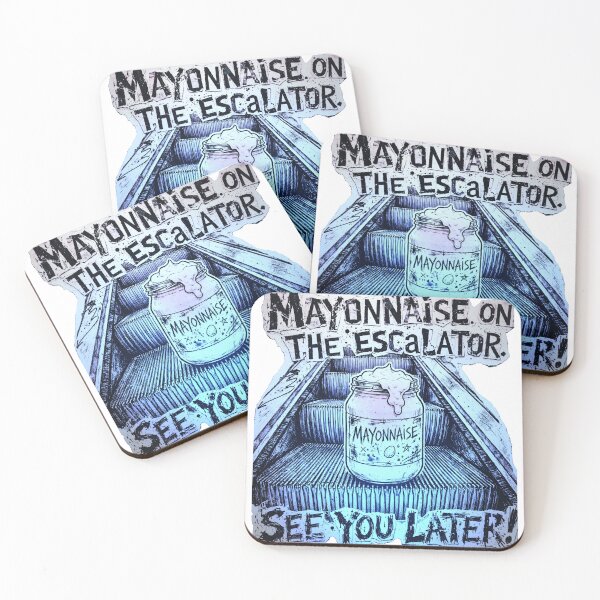 Item preview, Mayonnaise On The Escalator See You Later Funny Surreal Punk Meme designed and sold by Neurospicy Trolls.