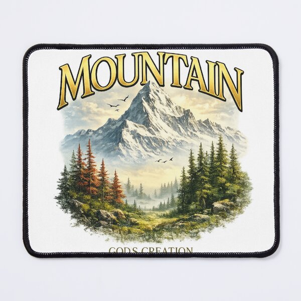 Item preview, The Mountain God's Creation | Majestic Snow Mountain Nature Landscape designed and sold by Design Sounds Studio.