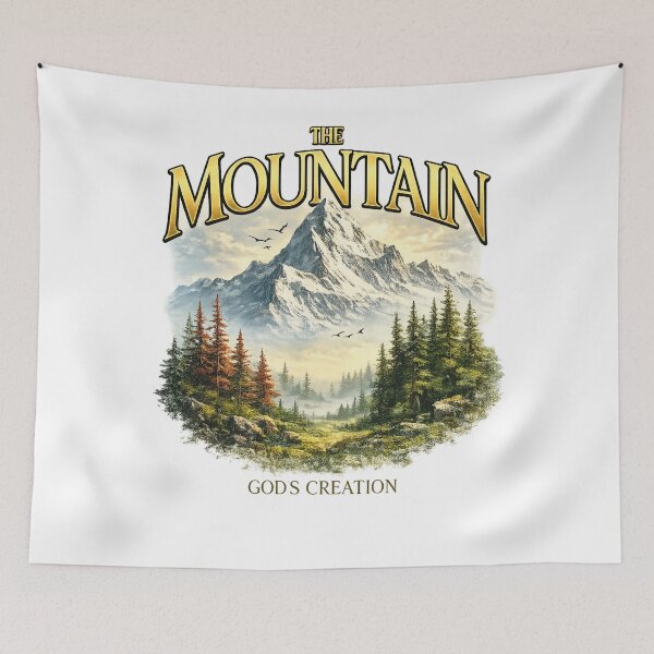 Item preview, The Mountain God's Creation | Majestic Snow Mountain Nature Landscape designed and sold by Public Nature View Places.