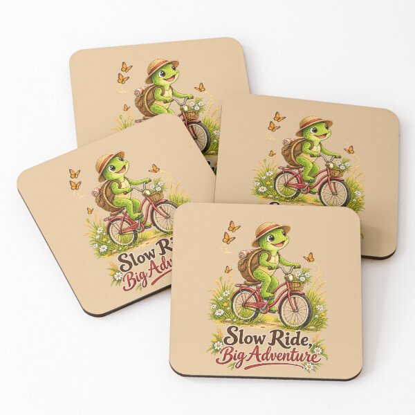 Item preview, Slow Ride, Big Adventure – Cute Turtle Bicycle designed and sold by NinaCreator.