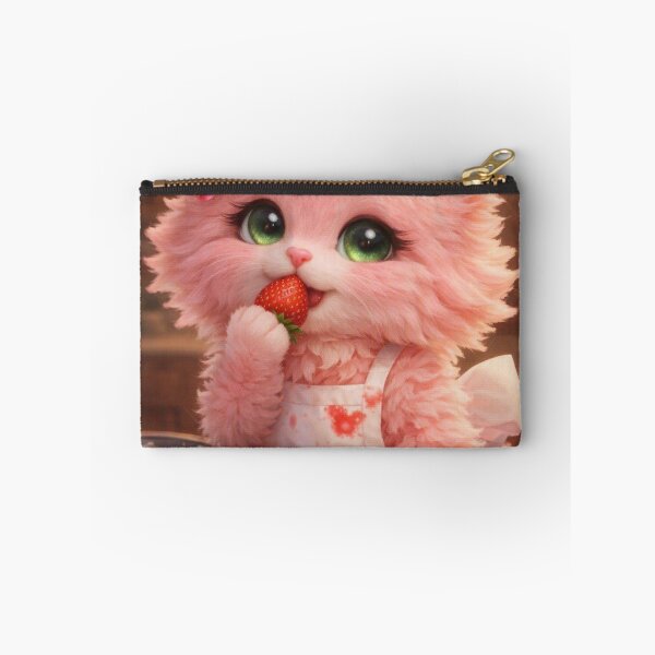 Item preview, Mimi Mew Strawberry Cat – Cute Pink Kawaii Kitten Baking Cake designed and sold by Lalala cute.