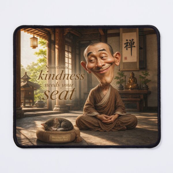 Item preview, Cat Lover Gift Brother Wu Shares His Seat designed and sold by The Brother Wu Collection.