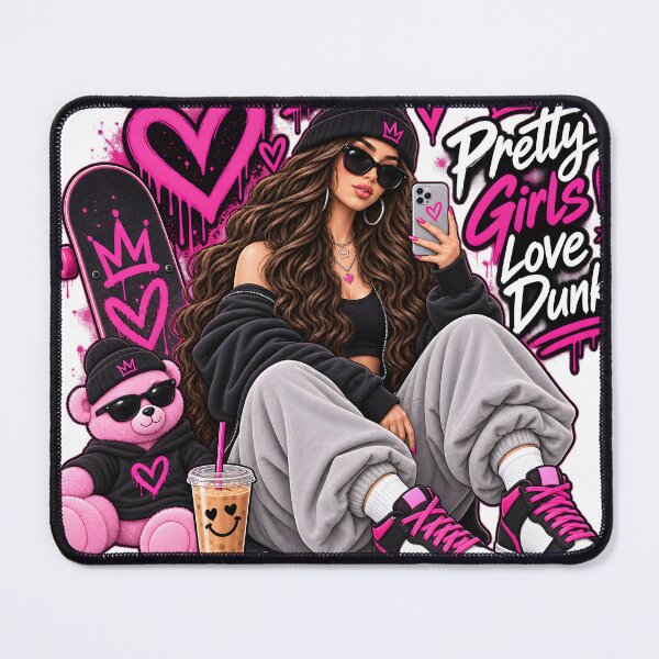 Item preview, Pretty Girls Love Dunks Pink Streetwear Girl designed and sold by TinyWeird.