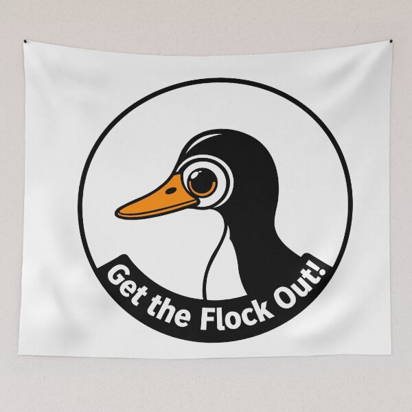 Item preview, Get the Flock Out Shirt | Privacy Activist T-Shirt | Anti Surveillance Camera Design | Civil Liberties Gift Tee designed and sold by GetTheFlockOutShop.