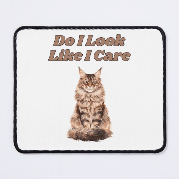 Item preview, Sassy Maine Coon Question Watercolor Cat Design designed and sold by NatureUnleashed.