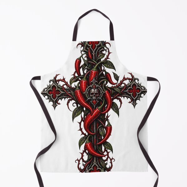 Artikelvorschau, Gothic Cross Chilli Pepper Skull Design entworfen und verkauft von ChiliWild.