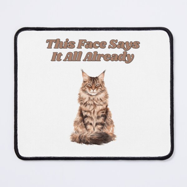 Item preview, Expressive Maine Coon Face Watercolor Cat Design designed and sold by NatureUnleashed.