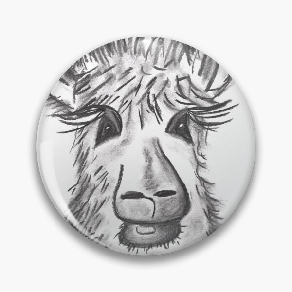 Item preview, Llama, Charcoal designed and sold by Anke‘s Bazaar.