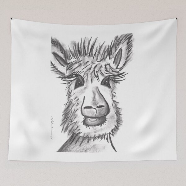 Item preview, Llama, Charcoal designed and sold by Anke‘s Bazaar.