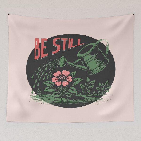 Item preview, Be Still Christian Gardening Psalm 46:10 designed and sold by Sachie's Studio.