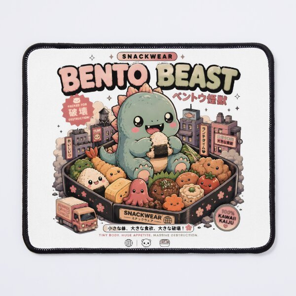 Item preview, Bento Beast – Cute Kawaii Kaiju Japanese Food Monster designed and sold by Snackwear Apparel.