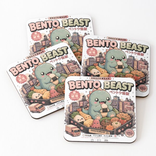 Item preview, Bento Beast – Cute Kawaii Kaiju Japanese Food Monster designed and sold by Snackwear Apparel.