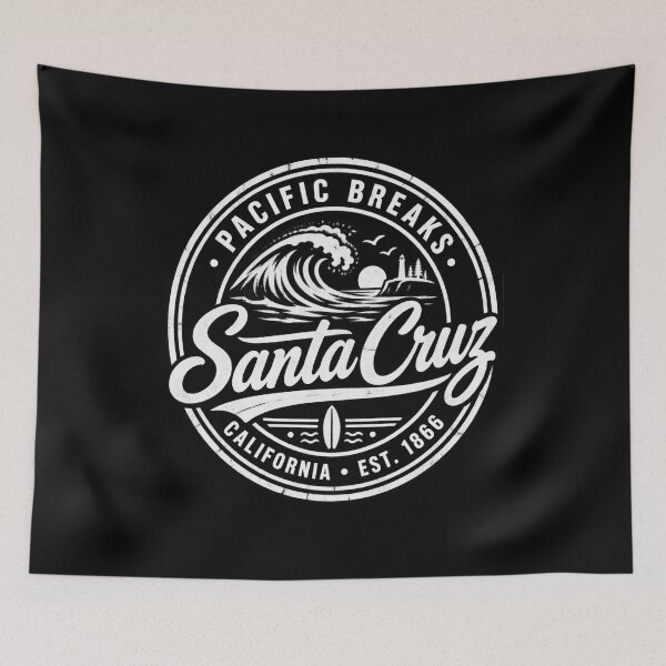 Item preview, Santa Cruz California Vintage Coastal Surf City Design designed and sold by CG Studio.
