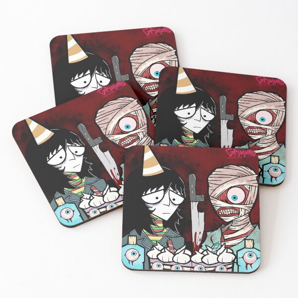 Item preview, Dark Humor Party Scene with Mummy and Skeptical Friend designed and sold by Catsi-Nook-Art.