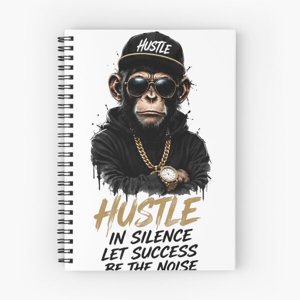 Item preview, Hustle in Silence Monkey Streetwear Design designed and sold by TCDesigne.
