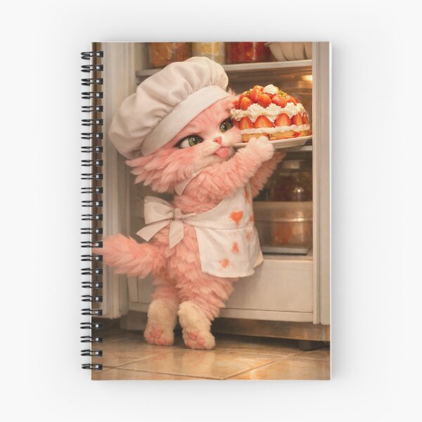 Item preview, Mimi Mew Cute Pink Cat Reaching for Cake – Funny Kawaii Kitten Baking designed and sold by Lalala cute.
