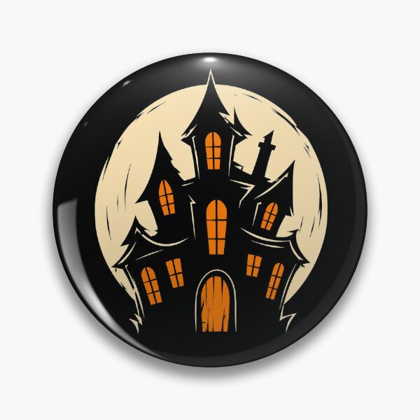 Item preview, Haunted House Silhouette – Full Moon Halloween Art designed and sold by Stinky Lincy's Apparel Company.