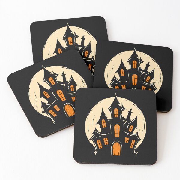 Item preview, Haunted House Silhouette – Full Moon Halloween Art designed and sold by Stinky Lincy's Apparel Company.