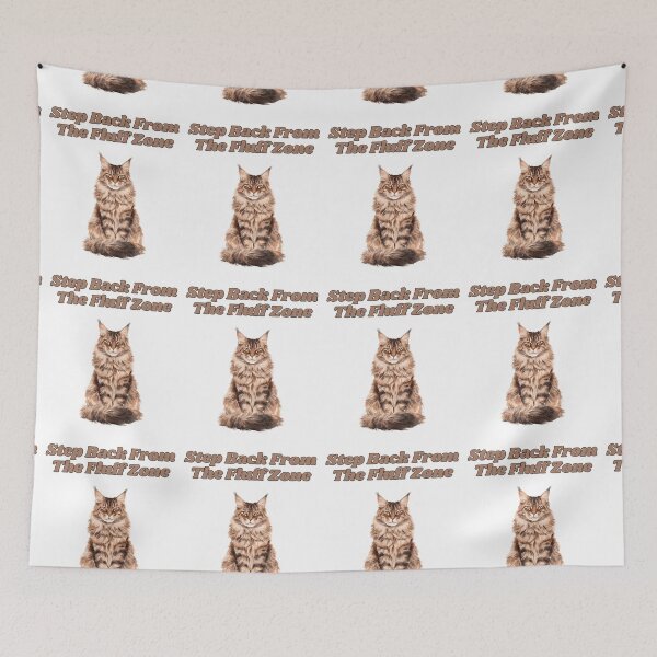 Item preview, Fluff Zone Warning Maine Coon Watercolor Design designed and sold by NatureUnleashed.