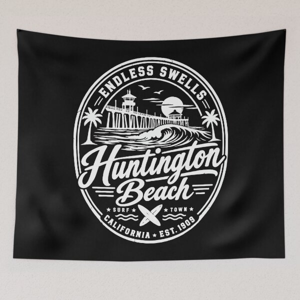 Item preview, Huntington Beach California Vintage Coastal Surf Design designed and sold by CG Studio.