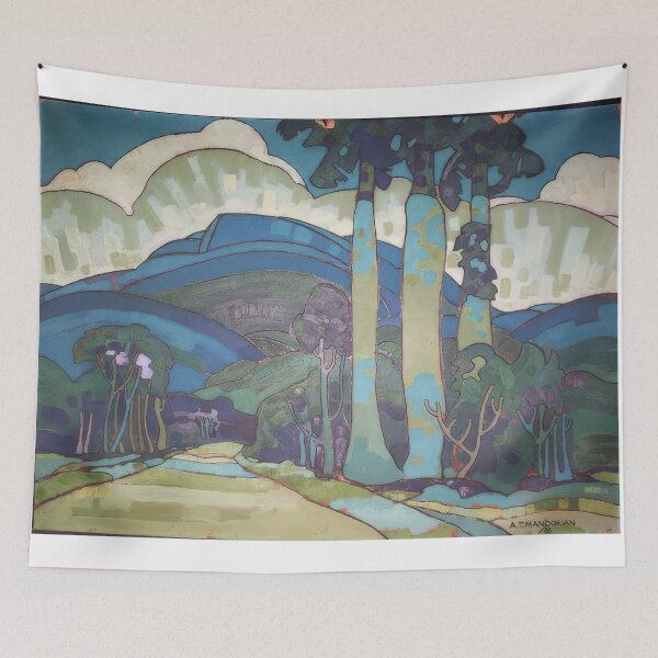 Item preview, Arman Manookian - Hawaiian Landscape - Naïve Art (Primitivism) By Arman Manookian -  Poster designed and sold by LILLIANSTRANGEy.