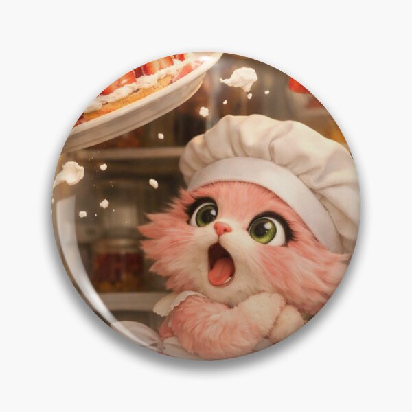 Item preview, Mimi Mew Dessert Disaster – Funny Pink Kawaii Cat Losing Her Cake designed and sold by Lalala cute.