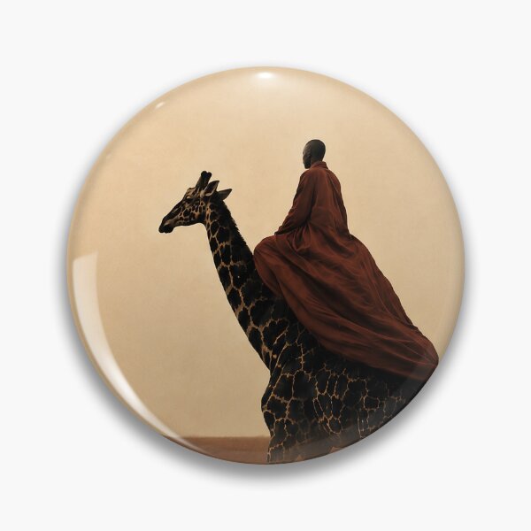 Item preview, The Long Horizon – Spiritual Giraffe Art, Symbolic Surreal Savanna Artwork designed and sold by SacredLensV.