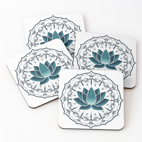 Item preview, Teal Lotus Butterfly Mandala – Turquoise Botanical Floral Nature Design designed and sold by Artxotic Studio.