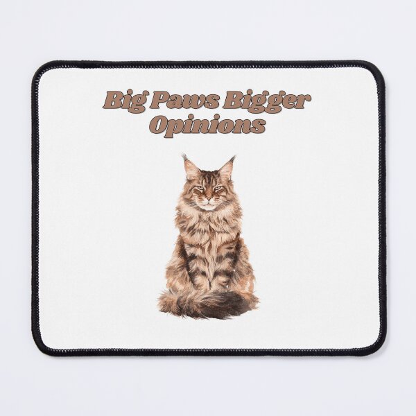 Item preview, Big Paws Bigger Opinions Maine Coon Watercolor Design designed and sold by NatureUnleashed.