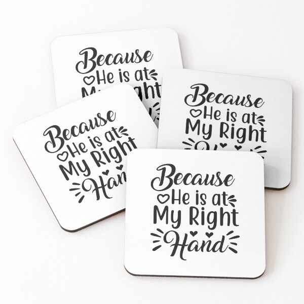 Item preview, Because He Is at My Right Hand - Psalm 16:8 Scripture Graphic designed and sold by interdesigner.