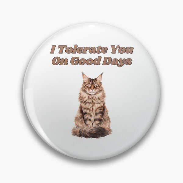 Item preview, Tolerate You Sassy Maine Coon Watercolor Design designed and sold by NatureUnleashed.
