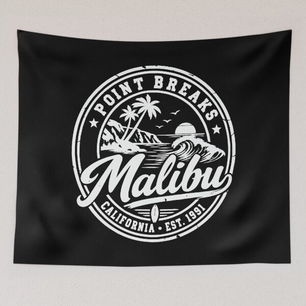 Item preview, Malibu California Vintage Coastal Surf Beach Design designed and sold by CG Studio.