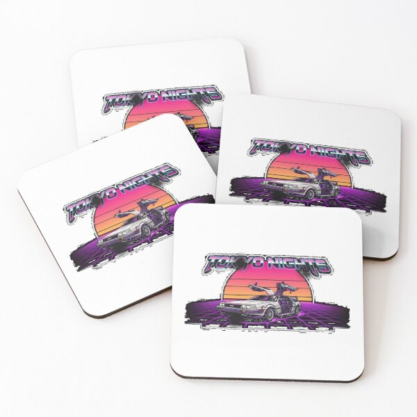 Item preview, Cyberpunk DeLorean Retro Wave Aesthetic - Tokyo Nights designed and sold by wyzin39.