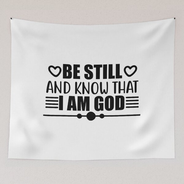 Aperçu de l'œuvre Be Still and Know That I Am God - Psalm 46:10 Scripture Graphic créée et vendue par interdesigner.