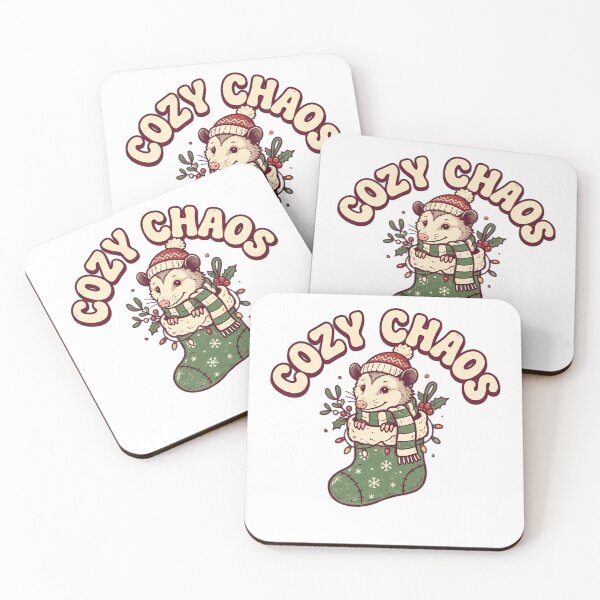 Item preview, Cozy Chaos Christmas Cute Possum in Stocking Retro Holiday designed and sold by SRK-369.