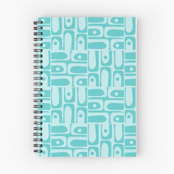 Item preview, Mid Century Modern Abstract Piquet Tiled Pattern Turquoise Aqua designed and sold by kierkegaard.