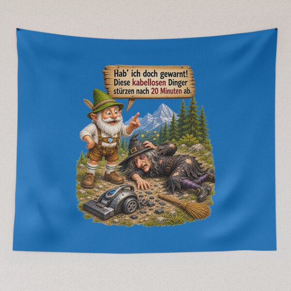 Item preview, Funny Witch & Bavarian Gnome Humor – "Hab' ich doch gewarnt!" designed and sold by Alpine-Ink.