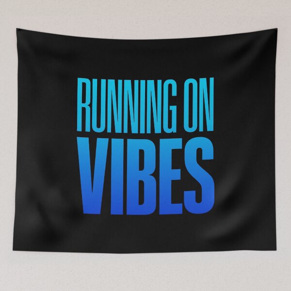 Item preview, Running on Vibes, Blue designed and sold by Memes N Lore .