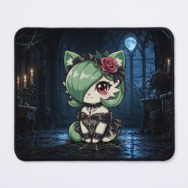 Item preview, Cute Sitting Gothic Lolita Anime Cat - Neko Garden designed and sold by CuteKats.