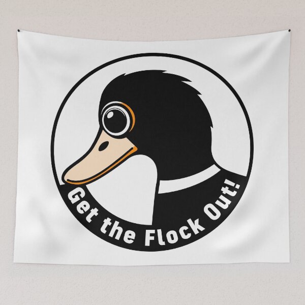 Item preview, Anti Surveillance Duck Shirt | Get the Flock Out Tee | Privacy Rights Activist Gift | Subtle Political T-Shirt designed and sold by GetTheFlockOutShop.