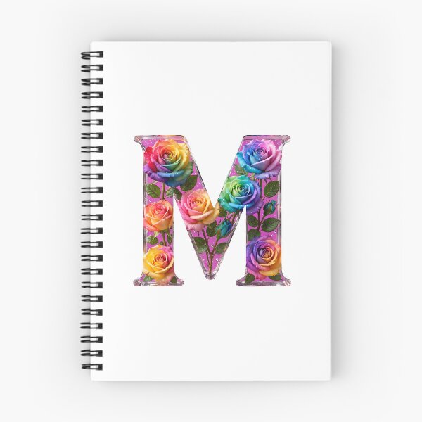 Item preview, Romantic Rose Letter M – Red Roses Floral Love Design designed and sold by Public Nature View Places.