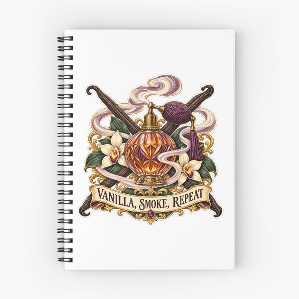 Item preview, Vanilla Smoke Repeat – Gourmand Fragrance Sticker designed and sold by StarFern Studio.