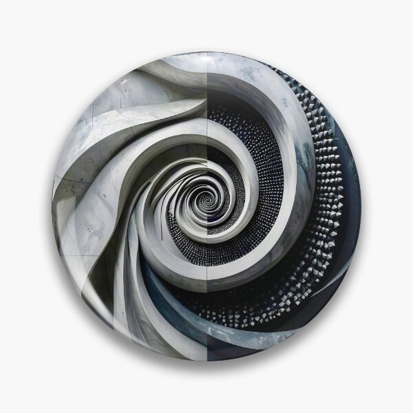 Item preview, Spiral Metal Architecture in Gray Stone designed and sold by Vicky Brago-Mitchell®.