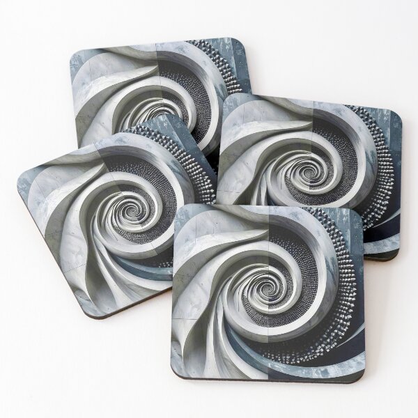 Item preview, Spiral Metal Architecture in Gray Stone designed and sold by Vicky Brago-Mitchell®.