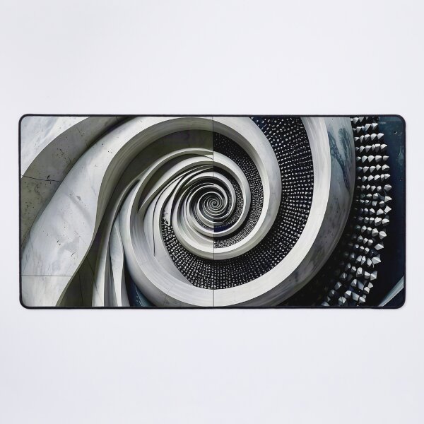 Item preview, Spiral Metal Architecture in Gray Stone designed and sold by Vicky Brago-Mitchell®.