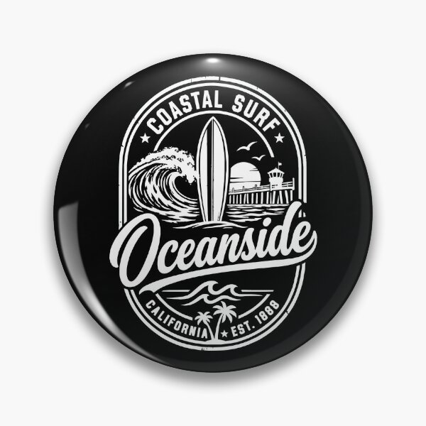 Item preview, Oceanside California Vintage Coastal Surf Beach Design designed and sold by CG Studio.