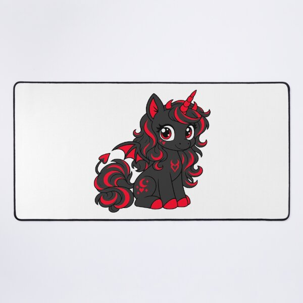 Item preview, Cute Unicorn Devil Black designed and sold by NordGrafik.