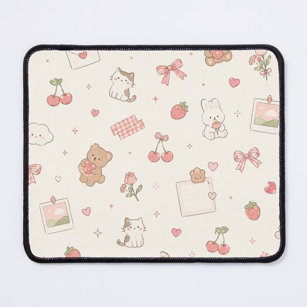 Item preview, Korean Cute Pastel Kawaii Pattern | Seoul-Inspired Bear, Bunny & Cherry Aesthetic designed and sold by Shruz.