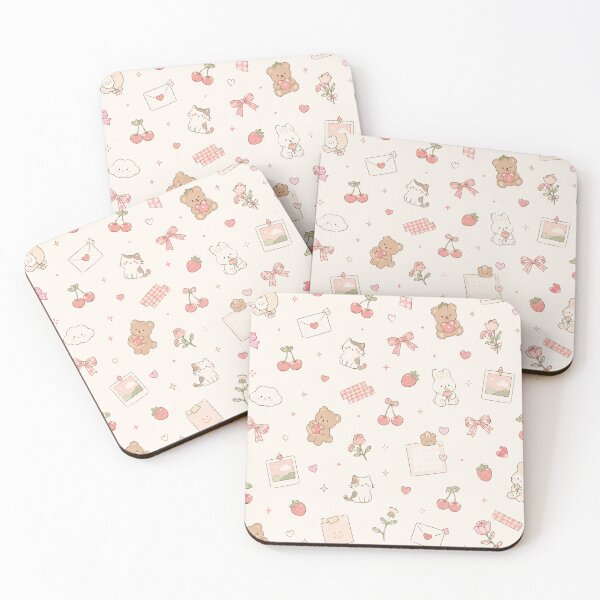 Item preview, Korean Cute Pastel Kawaii Pattern | Seoul-Inspired Bear, Bunny & Cherry Aesthetic designed and sold by Shruz.